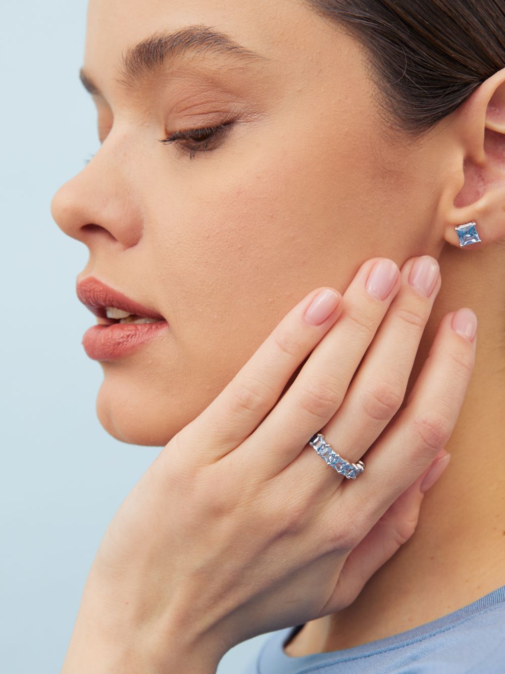 СЕРЬГИ "BASE LIGHT BLUE"