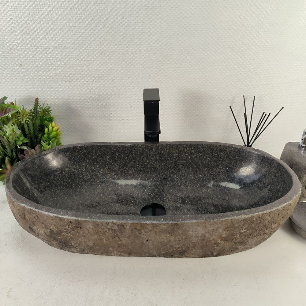Каменная раковина из речного камня RS-05130 (69*34*15) 0866 из натурального камня