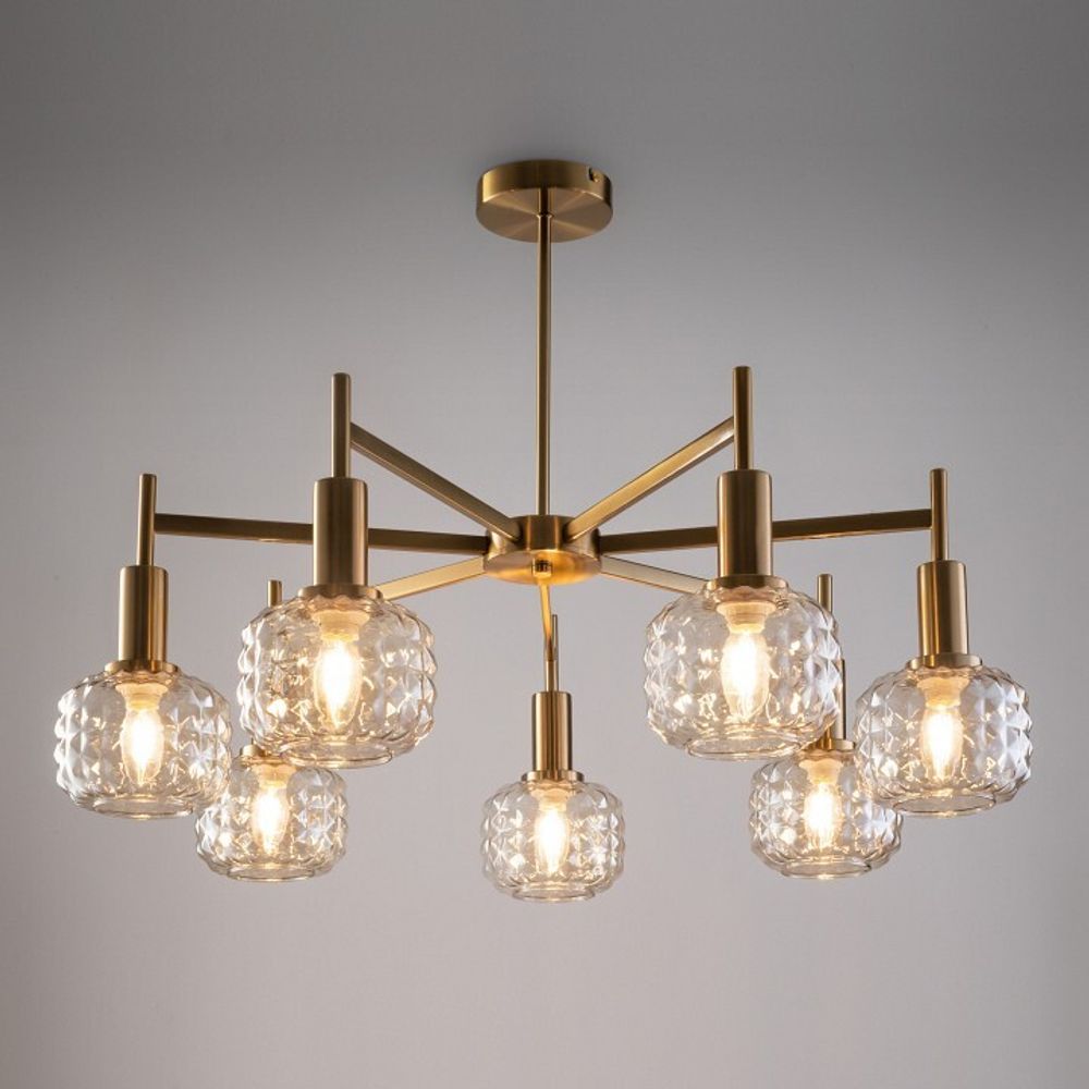 Люстра на штанге Freya Fero FR5366CL-07BS