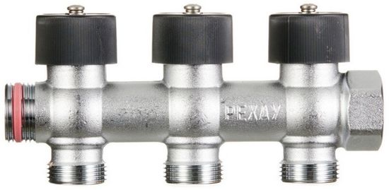 Распределительный коллектор Рехау 3/4"x3/4" - 3 отвода «евроконус» (арт .11316453001)