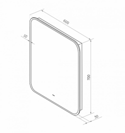 Зеркало с подсветкой "Siena 600x700" AM-Sie-600-700-DS-F