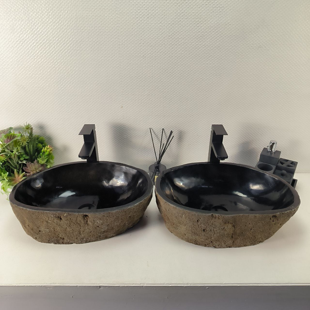 Раковина из речного камня ПАРА! RS-64966 50*33*15 0865