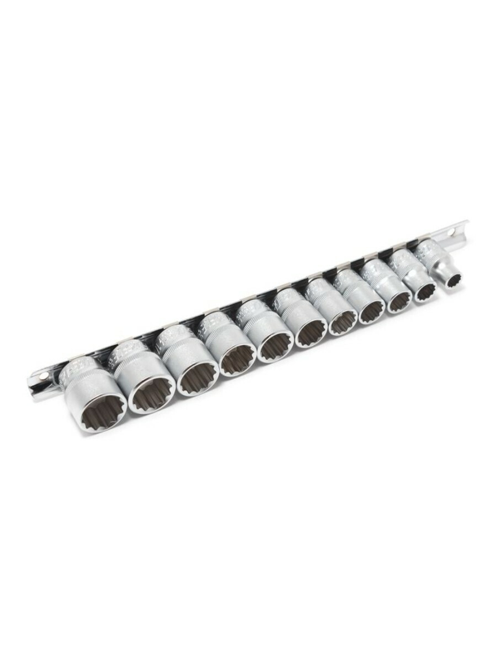 Набор головок 11пр. 3/8''(12гр.)(8,10-19мм) на планке Forsage F-3111-9