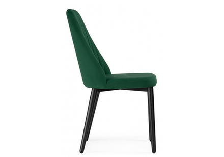 Стул на металлокаркасе Woodville Фена R зеленый, черный, ножки черные
