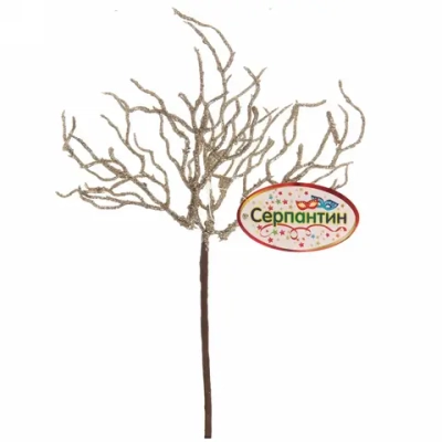 Ветка декоративная «Метелица» 28 см, Шампань