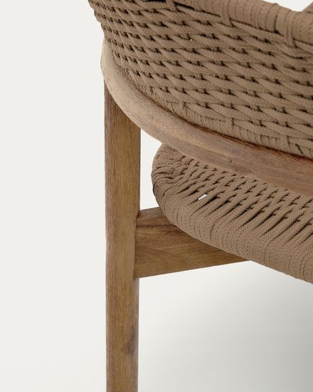 Диван 3-х местный Arinella из акации с натуральной отделкой и бежевой веревкой La Forma Испания