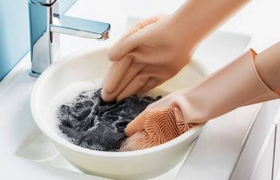 Силиконовые перчатки для уборки Xiaomi Silicone Cleaning Glove Pink (HH674)