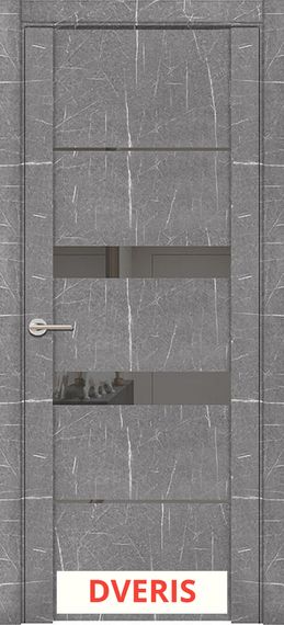 Межкомнатная дверь UniLine Loft 30037/1 ПО (Торос Серый/Серое зеркало)