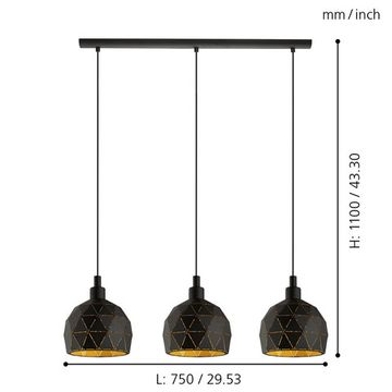 Подвесной светильник 3*E27 97846 черный Roccaforte Eglo