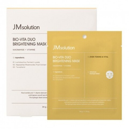 JMsolution Bio Vita Duo Brightening Mask осветляющая гидрогелевая маска с витамином С и ниацинамидом