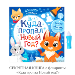 СЕКРЕТНАЯ КНИГА с фонариком «Куда пропал Новый год?»