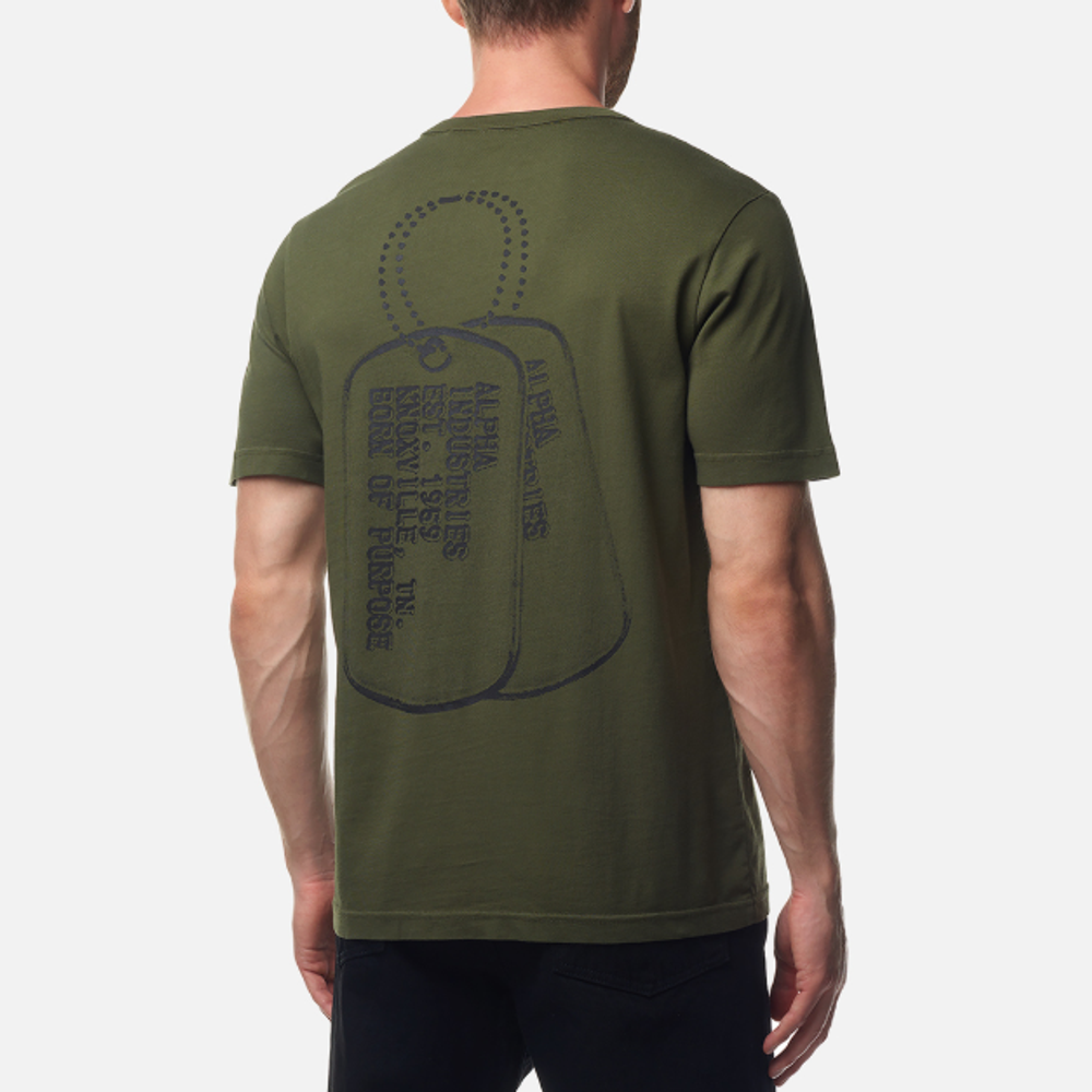 Футболка Alpha Industries Alpha Dog Tag (Зелёный)