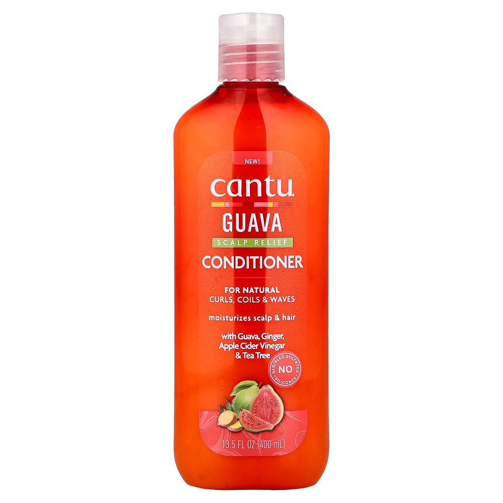 Cantu, Кондиционер из гуавы для облегчения состояния кожи головы, для естественных кудрей, локонов и волнистости, 400 мл (13,5 жидк. унц.)