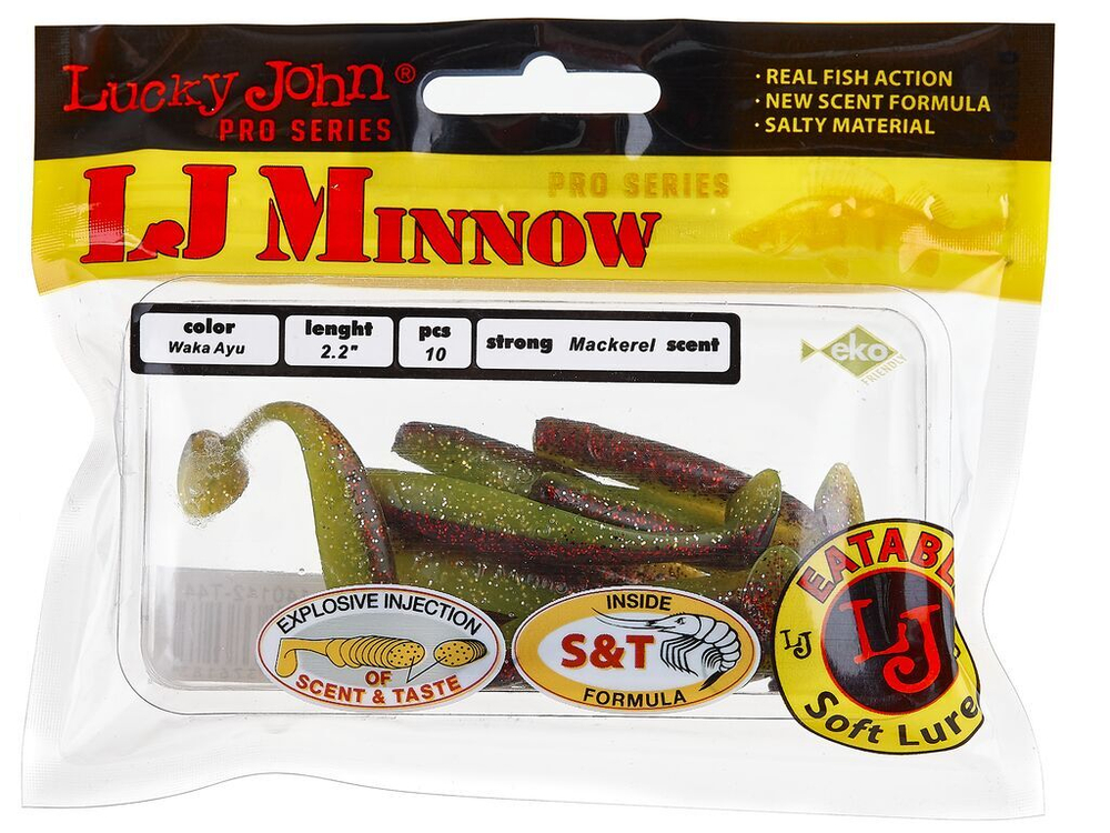 Виброхвосты съедобные LJ Pro Series MINNOW 2.2in (05.60)/T44 10шт.