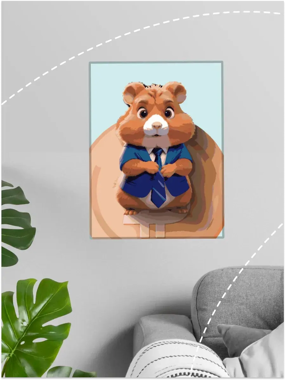 Картина по номерам Тапать хомяка