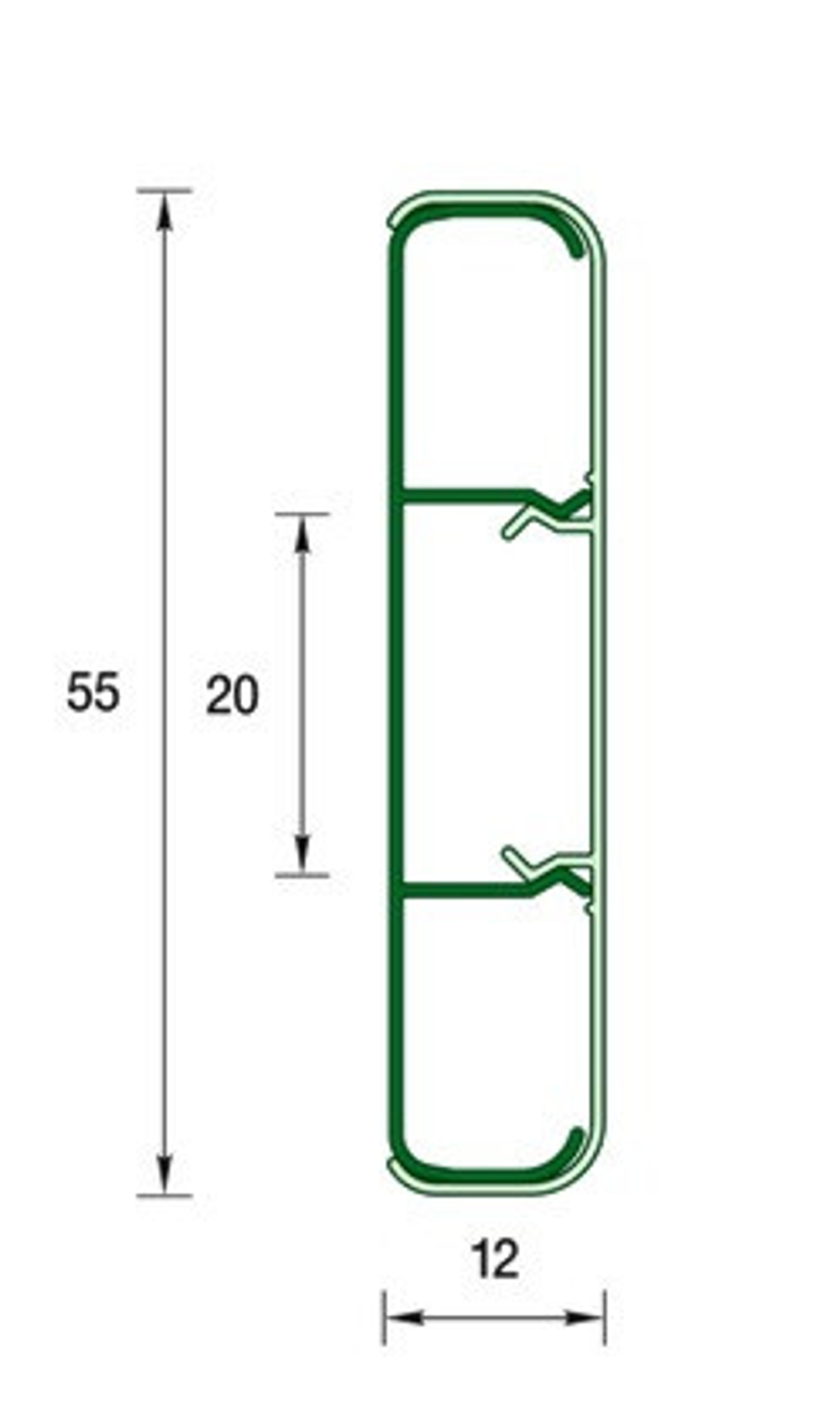 Наличник с кабель-каналом Идеал Деконика 55 мм Д-Н55 001 Белый 2,2 м