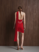 Платье "very sexy" со съемным шлейфом, цвет красный, р-р OS