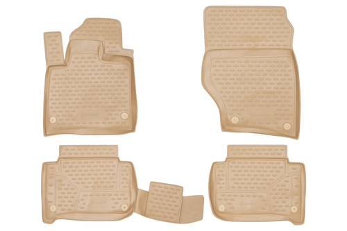 Коврики в салон для AUDI Q7 2006-2015, 4 шт. (полиуретан, бежевые) NLC.04.16.212K