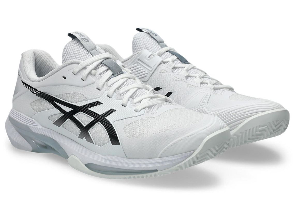 Мужские теннисные кроссовки Asics Solution Speed FF 4 Clay - white/black