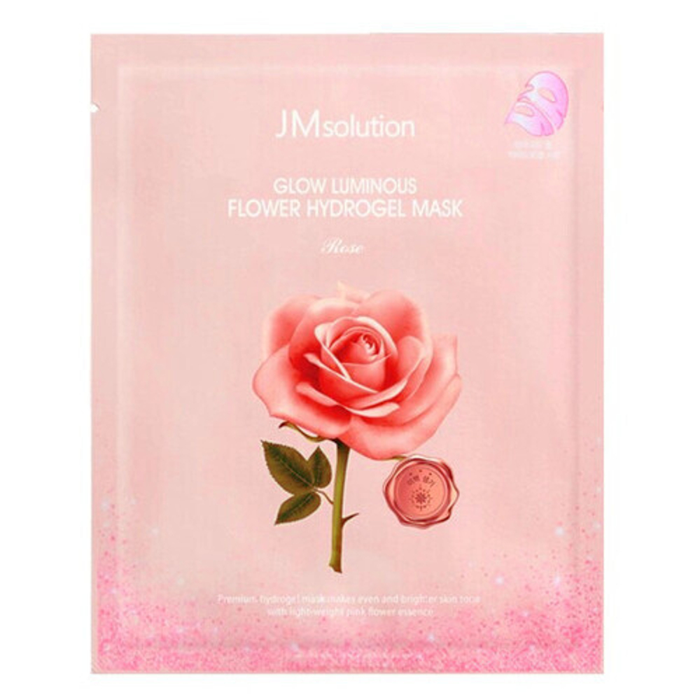 Маска гидрогелевая с экстрактом дамасской розы JMsolution Glow luminous flower hydrogel mask, 30 мл