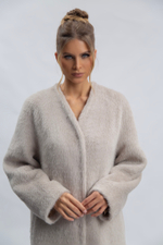 Пальто однобортное без воротника