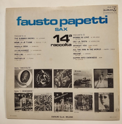 Винтажная виниловая пластинка LP Fausto Papetti 14a Raccolta (Italy 1971)