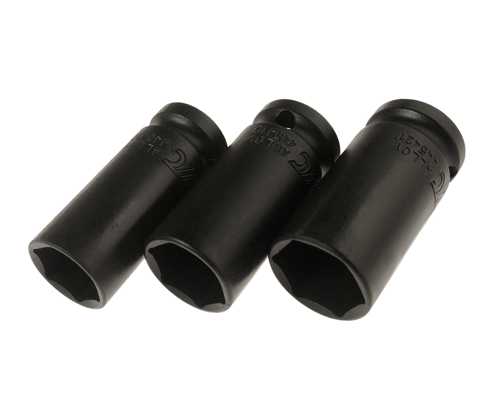 Набор головок торцевых 1/2" ударных средней глубины тонкостенных 17,19,21мм 3 предмета JTC