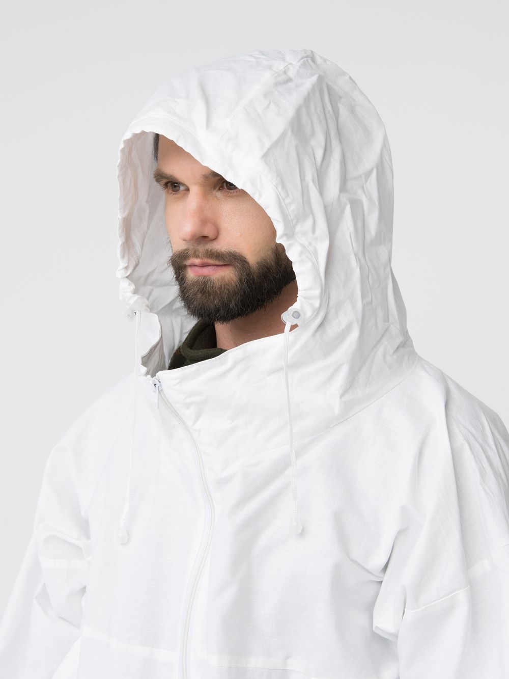 Костюм зимний маскировочный Метель с молнией ткань Бязь цвет Белый