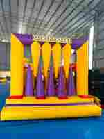 Надувная полоса препятствий “Веселые старты”, 4 отдельных блока, 20*3,5*4,5 м.