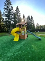Детская площадка Клубный домик 2 с горкой трубой Luxe