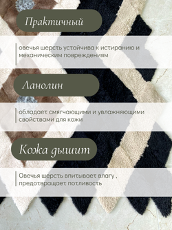 Меховой коврик накидка на кресло из овчины