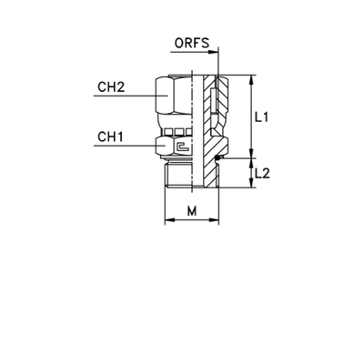 Штуцер FH D06 ORFS 9/16 - 12x1.5 (обжатая гайка)