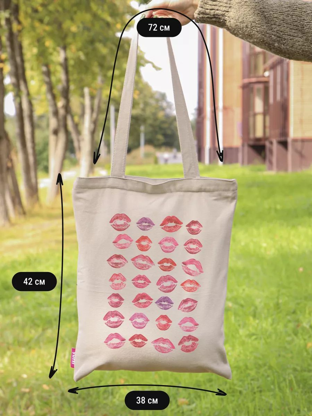 Сумка шоппер женская аниме тканевая через плечо с принтом