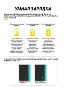 Зарядное устройство 21V для электроинструментов, адаптер 2A для Li-ion аккумуляторов с 8 DC переходниками