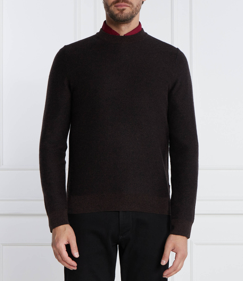 Хлопковый свитер marameo BOSS BLACK - коричневый(50500662)