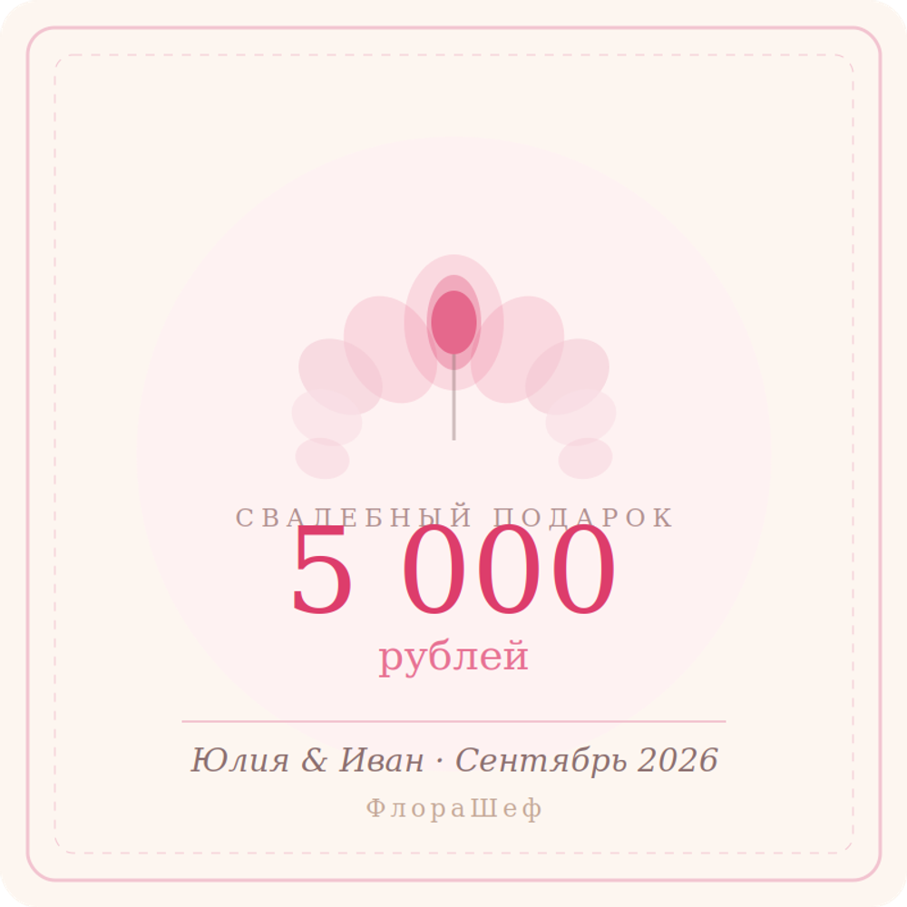 Сертификат для Юлия и Иван на 5000₽