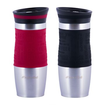 Термокружка 380 мл. из нержавеющей стали Kamille KM-2069 с TPR-вставкой