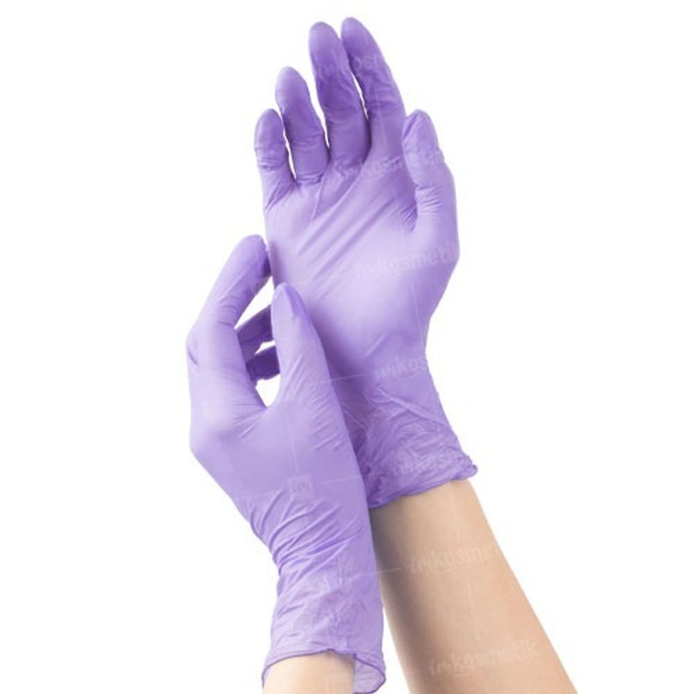 Нитриловые перчатки неопудренные пурпурные «Lavender», MediOk. Вес: 4 гр. Количество: 100 шт./уп.