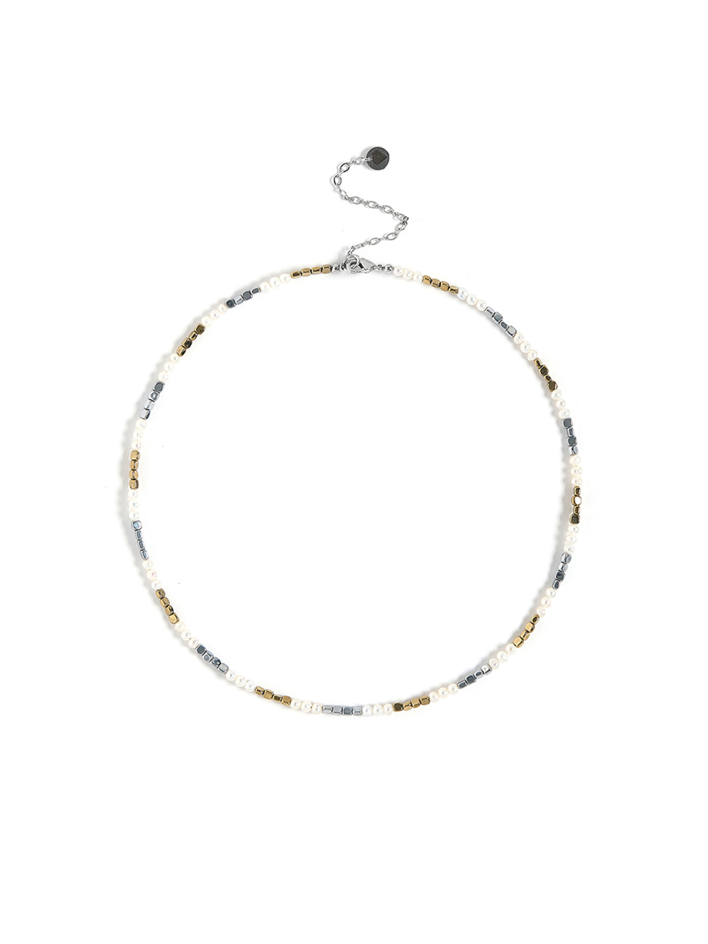 Чокер "Hematite pearl gray" Silver