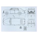 Бумага масштабно-координатная (миллиметровая) ПЛОТНАЯ папка А4 голубая 20 листов 80 г/м2, STAFF, 113485