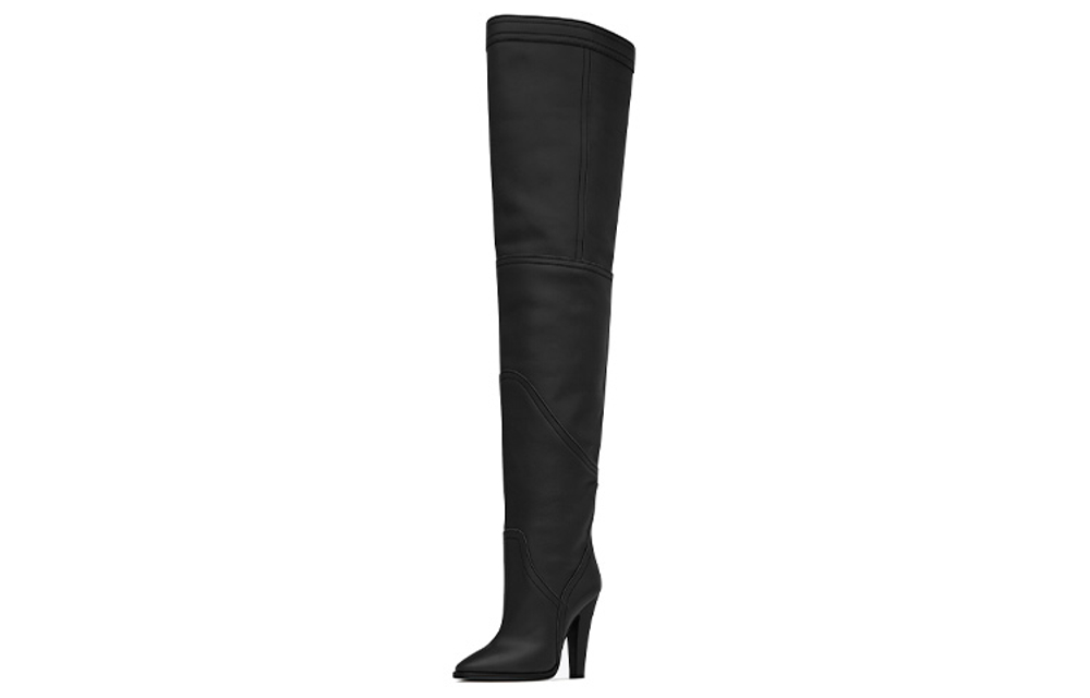 SAINT LAURENT Kensington Over the knee Boots 11cm Women"s Black