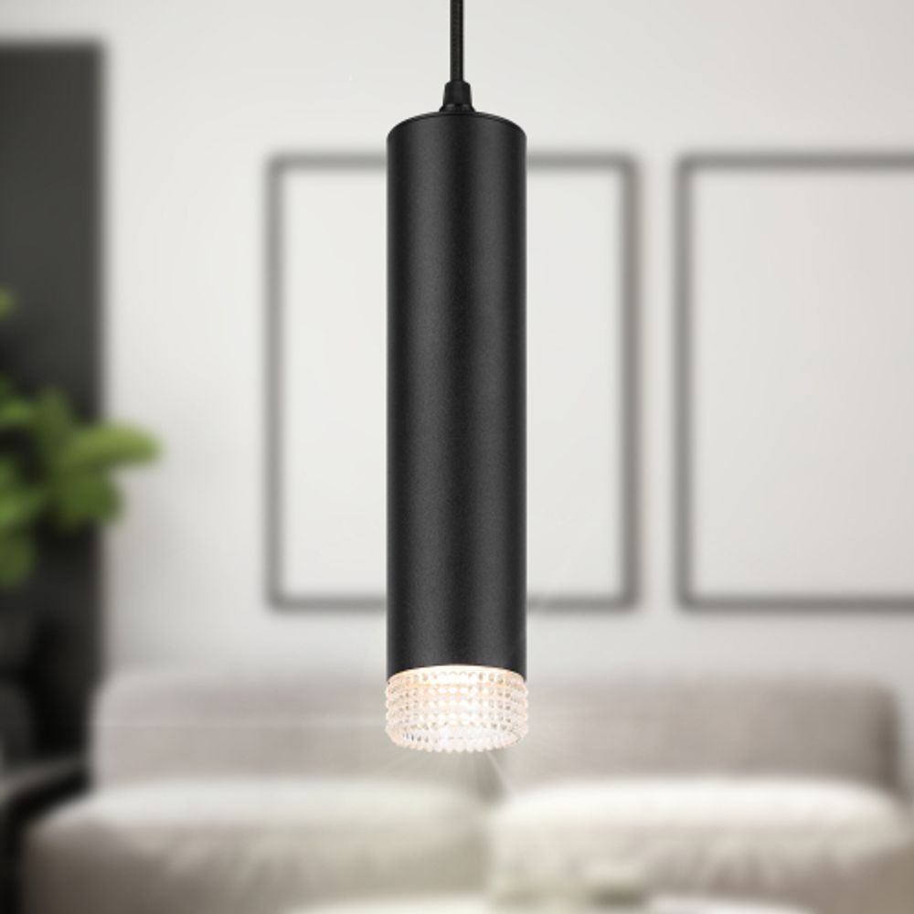 Светильник подвесной ЭРА PL18 BK/CL под лампу MR16 GU10 черный/прозрачный