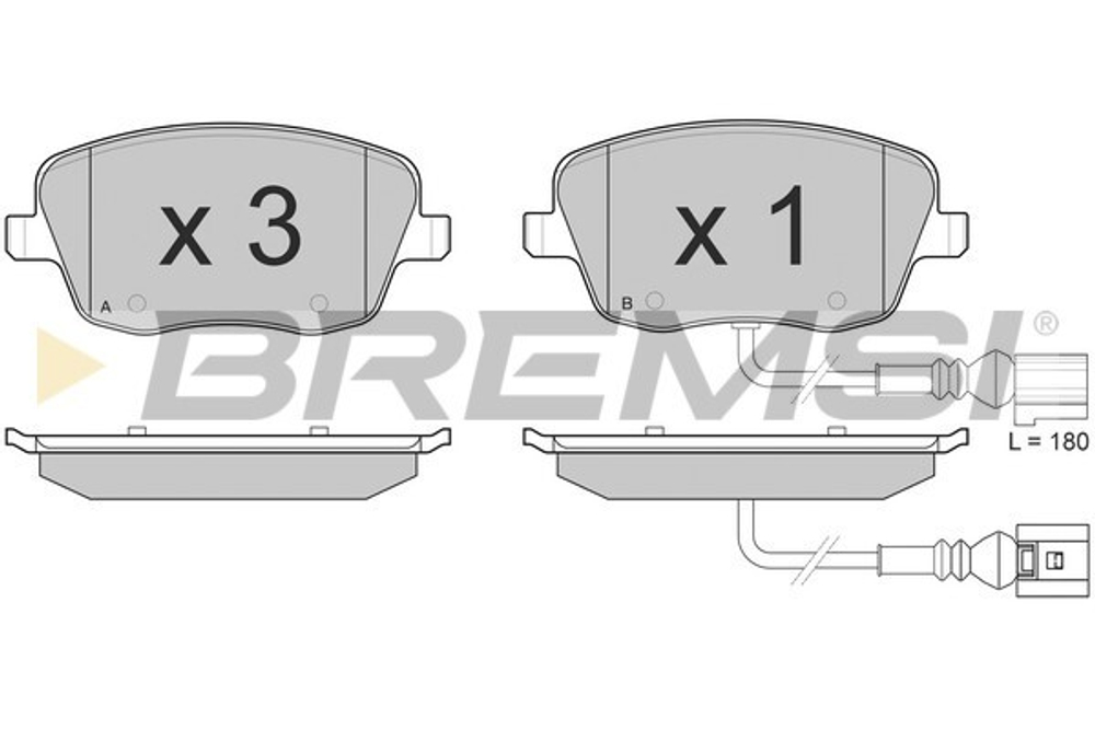 BREMSI - BP3013-BMS - Brake Pad Set, disc brake
