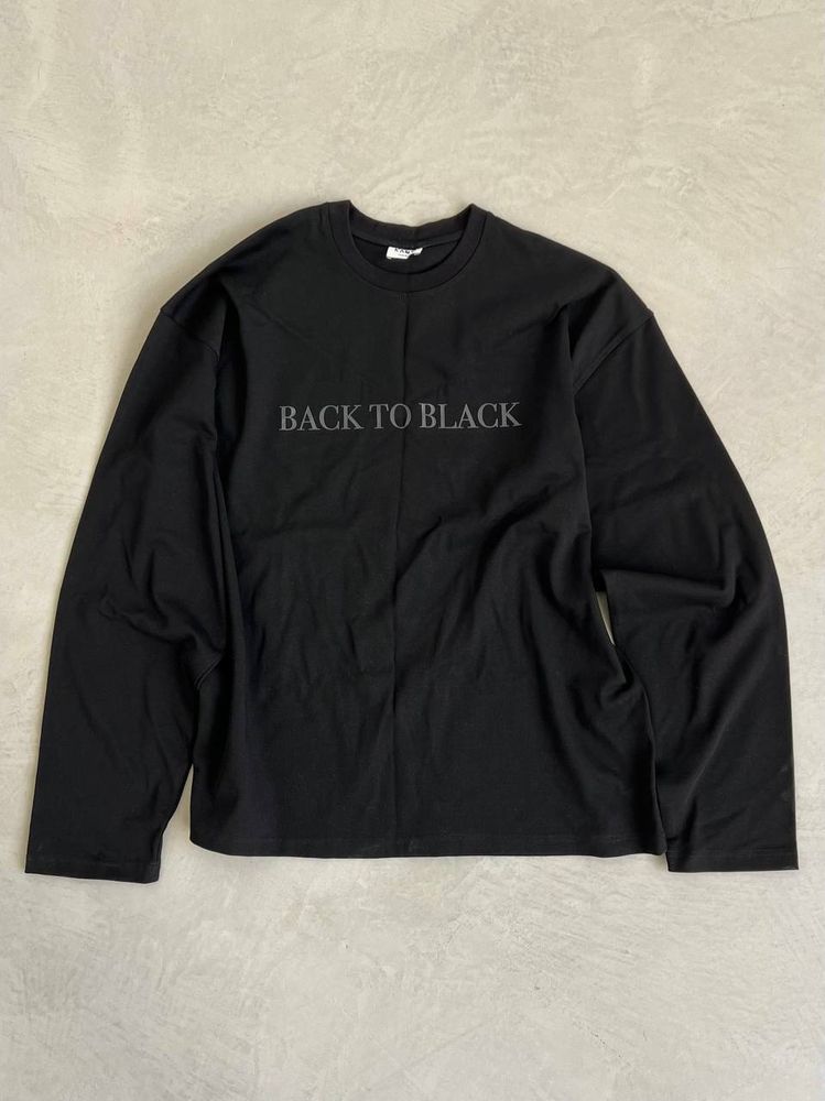 Лонгслив Back to black, черный