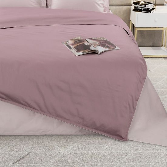 Евро комплект постельного белья Пудровый аромат сатин Legends