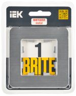 BRITE Рамка 1-местная РУ-1-1-Бр металл алюминий RE AL IEK