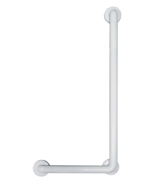 Поручень угловой 3 точки опоры левый алюминий NOFER 15159.NBA белый