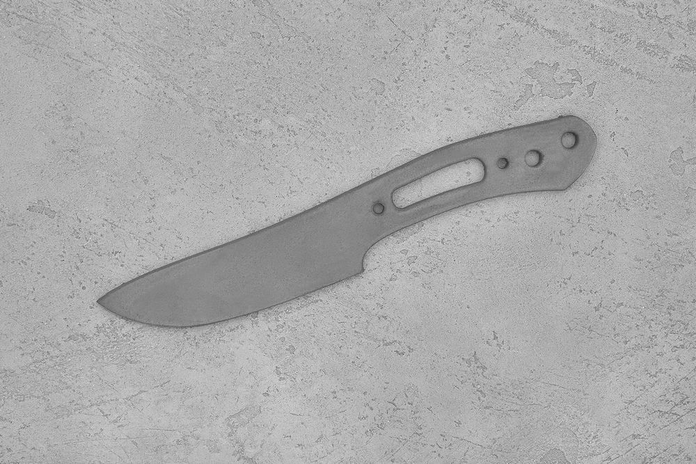 Заготовка для ножа, сталь AUS10Co 3,6мм. Модель "Rook" с клинком 95мм, ТО 61-62HRC