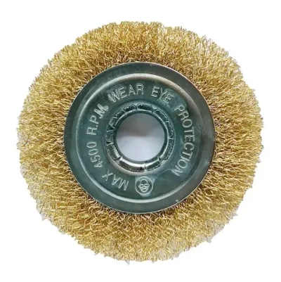 Кордщетка радиальная, плоская из омедненной стальной проволоки 0,3 мм, диаметр 115 мм, посадка 22,5 мм