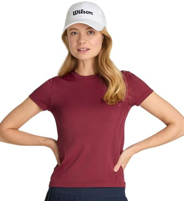 Женская теннисная футболка Wilson Pro Seamless - cranberry